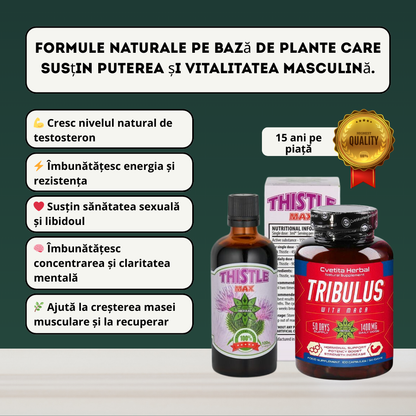 ZDRAVAR – Tribulus + Maca + Armurariu (Milk Thistle)