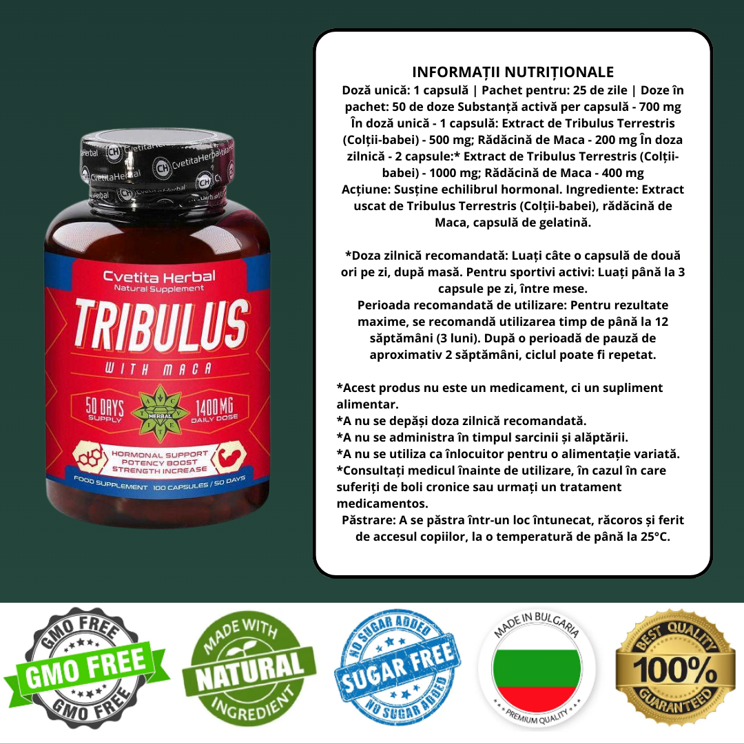 ZDRAVAR – Tribulus + Maca + Armurariu (Milk Thistle)